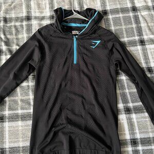 RARE Gymshark Onyx Blue Quarter Zip Hoodie